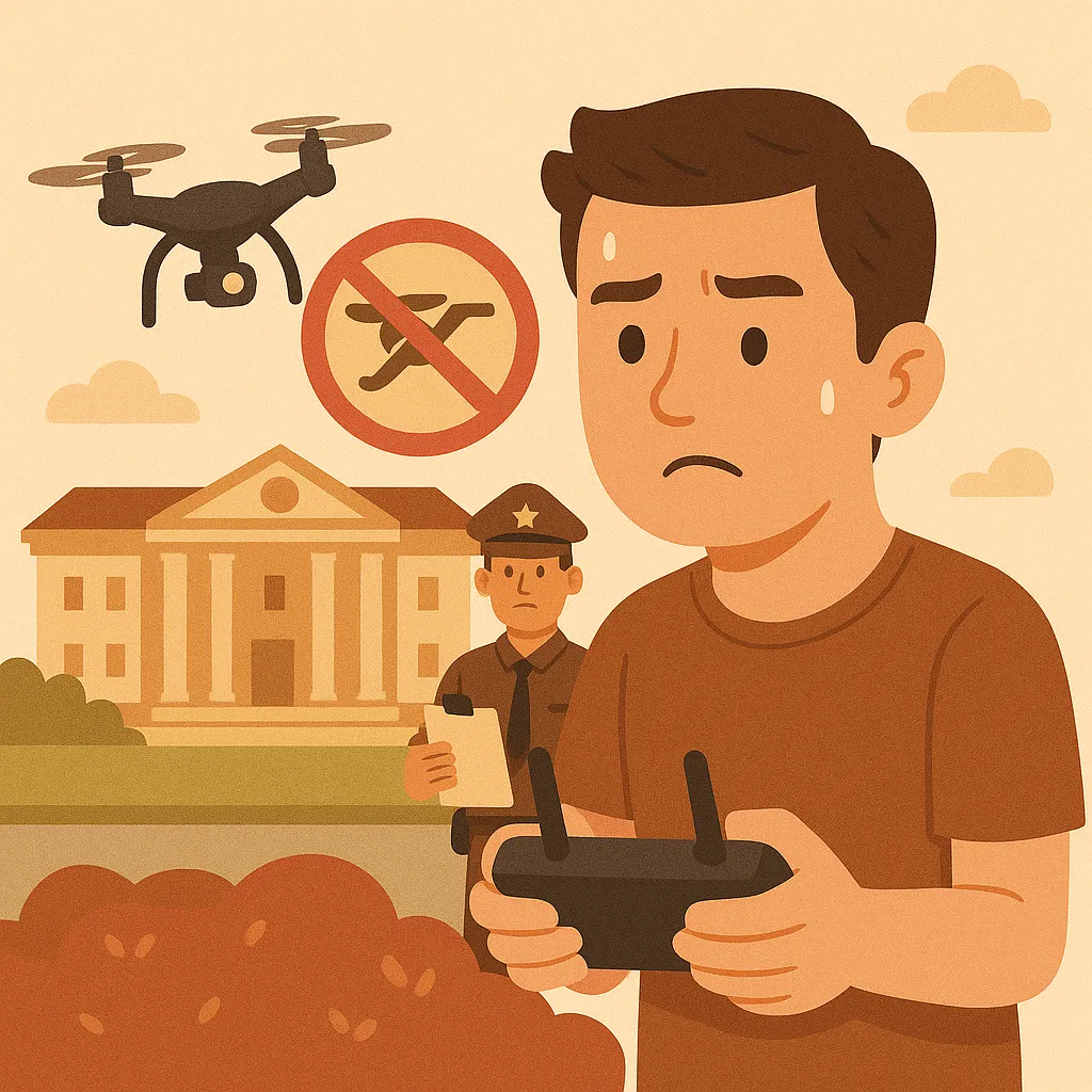 tình huống giả định Những khu vực nào bị cấm bay flycam theo pháp luật?