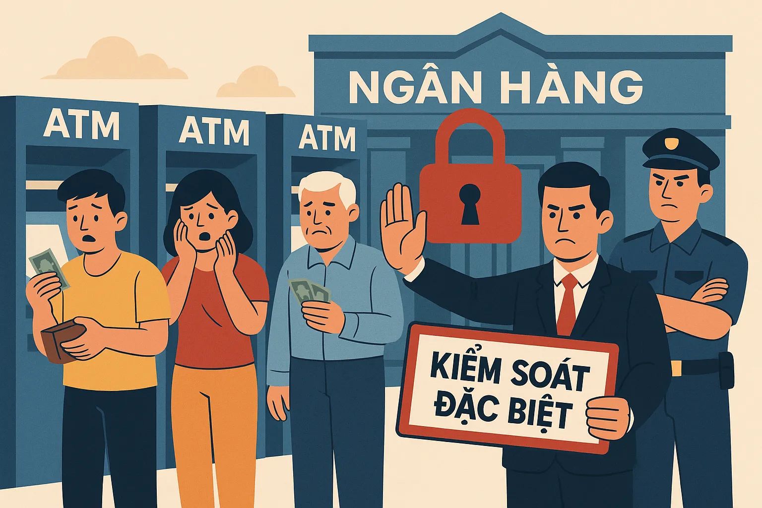 tình huống giả định Tổ chức tín dụng bị kiểm soát đặc biệt khi nào?