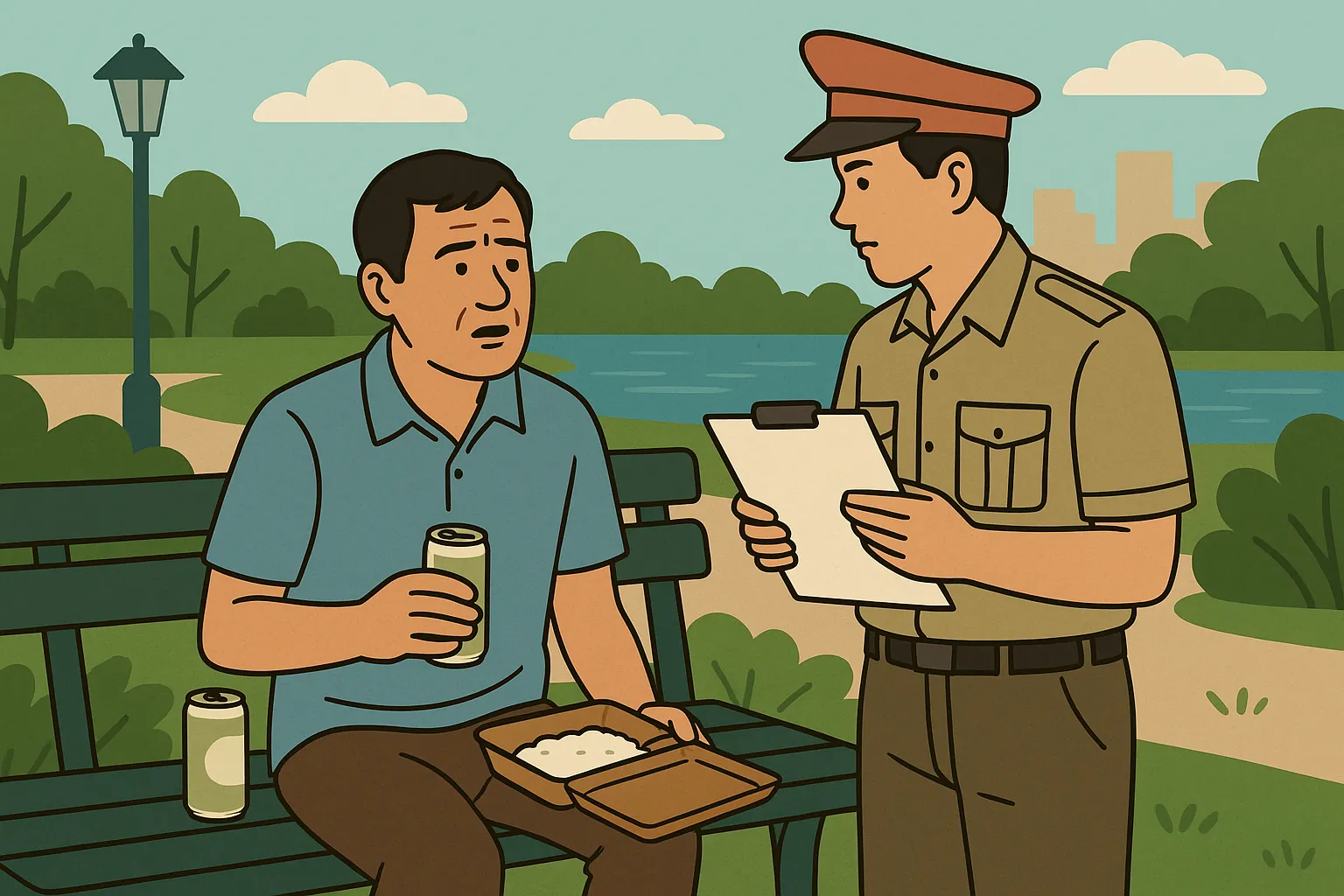 tình huống giả định Uống rượu bia trong công viên bị phạt bao nhiêu tiền?