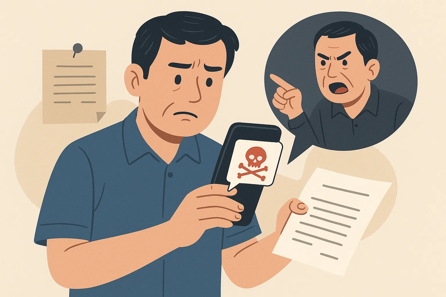 tình huống giả định Cách viết đơn tố cáo hành vi đe dọa người khác thế nào?