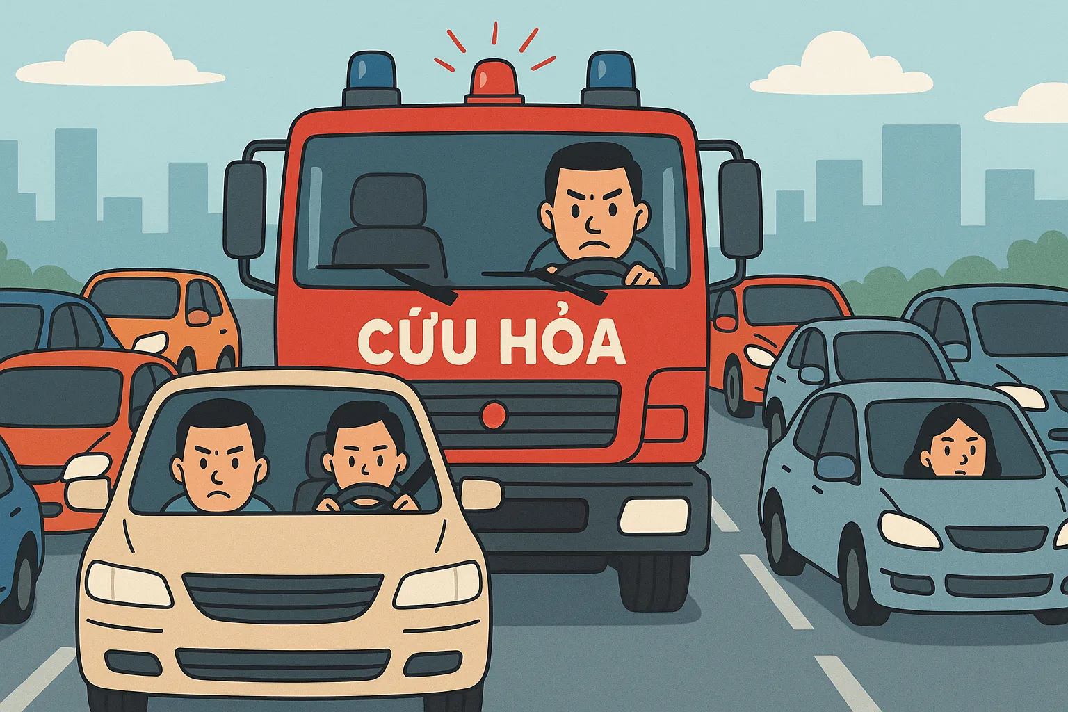 Từ 01/7/2025, cản trở xe chữa cháy có thể bị phạt tới 25 triệu đồng