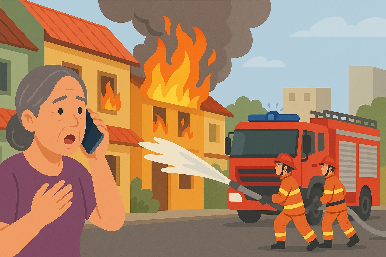 tình huống giả định Gọi xe cứu hỏa đến chữa cháy có tốn phí không?