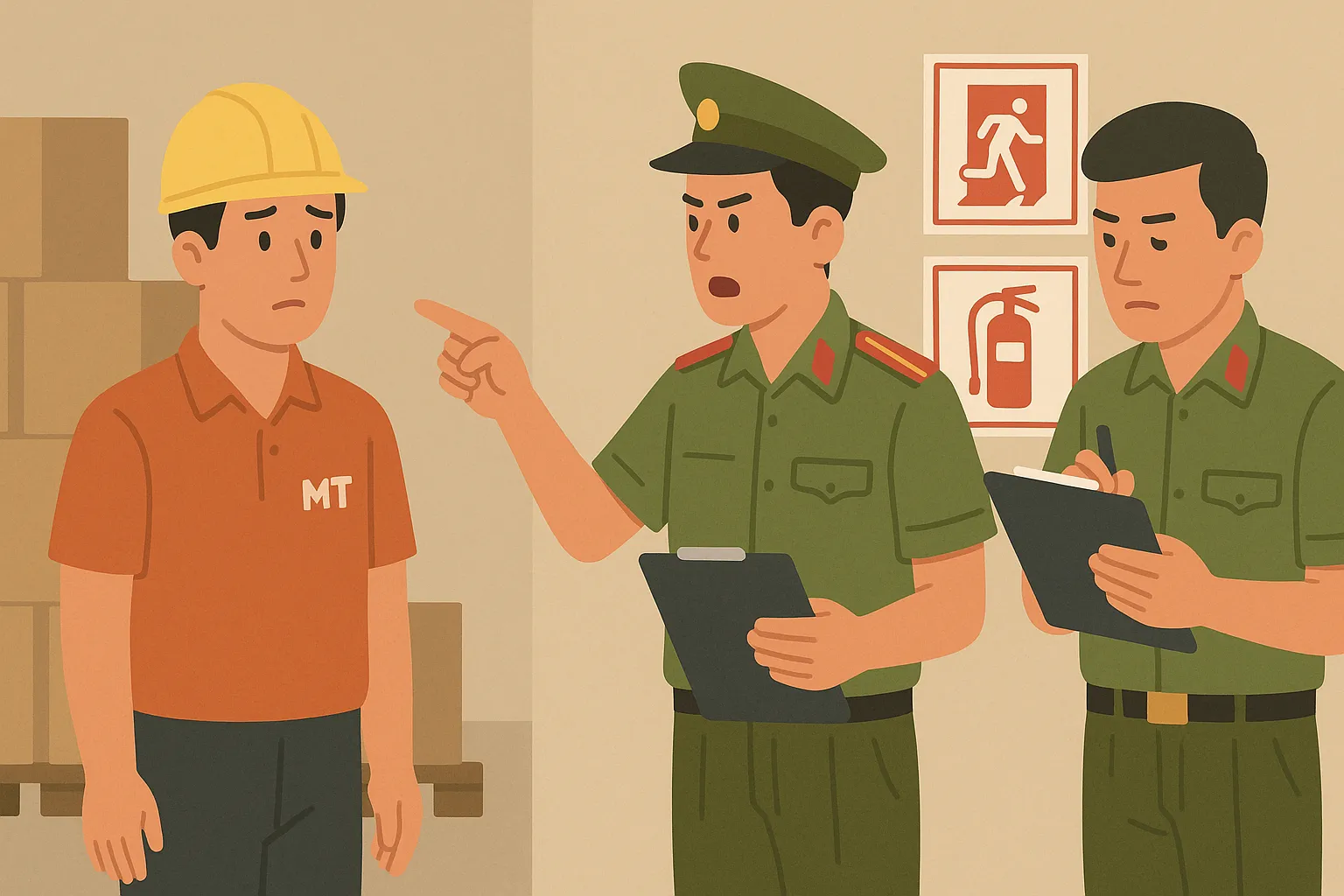 tình huống giả định Nếu vi phạm phòng cháy, chữa cháy bị phạt bao nhiêu tiền?