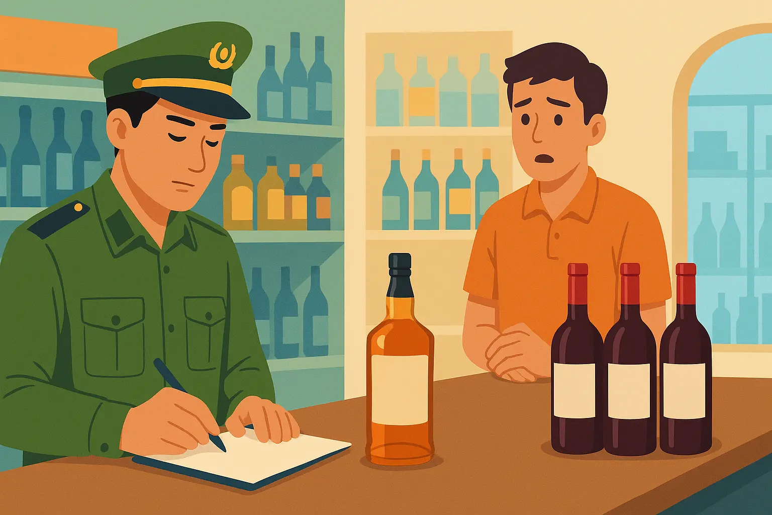 Bị xử phạt vì tặng rượu mạnh trong chương trình “Mua 2 tặng 1” tại cửa hàng Hồng Phát