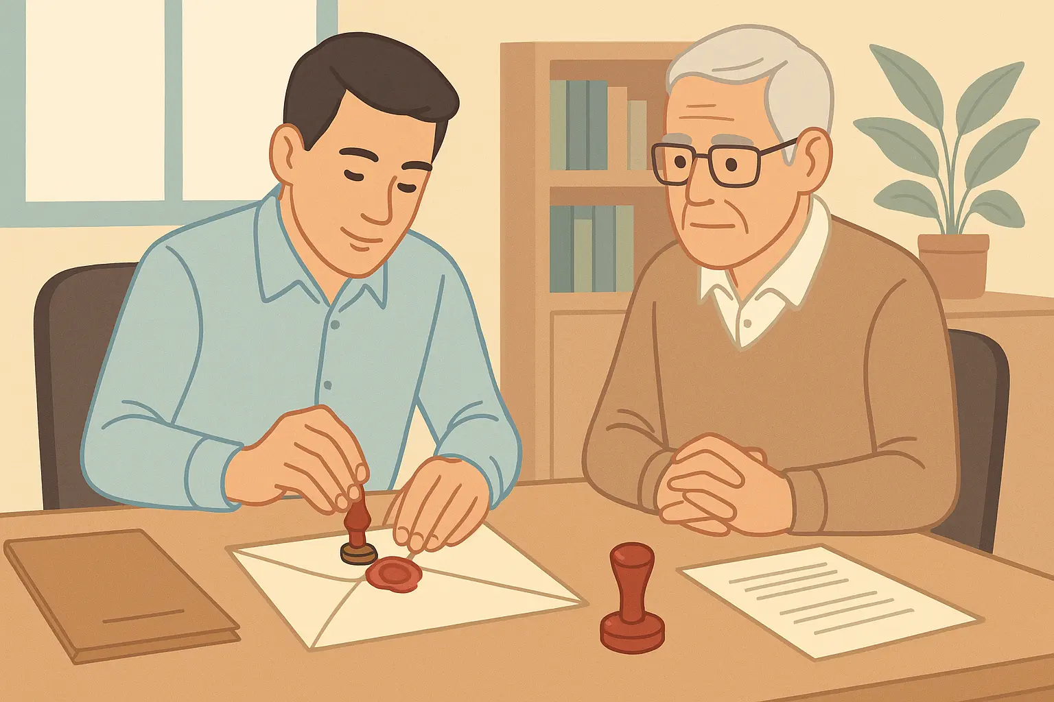 Công chứng viên có phải niêm phong bản di chúc trước mặt người lập di chúc không?