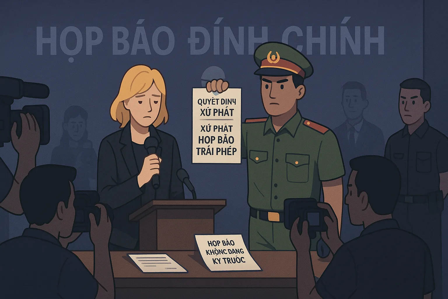 Hình thức xử phạt khi vi phạm quy định về họp báo