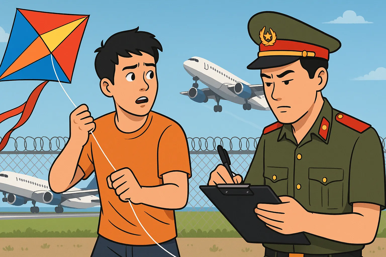Thả diều ở khu vực cấm có thể bị phạt bao nhiêu tiền?