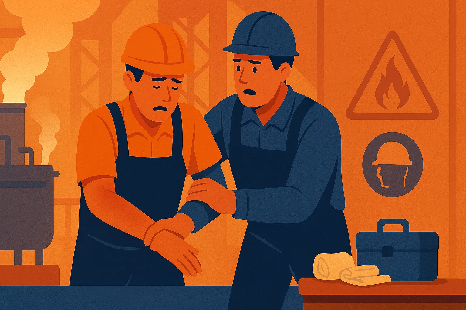 Tai nạn bỏng ở mức độ nào được xác định là tai nạn lao động nặng?