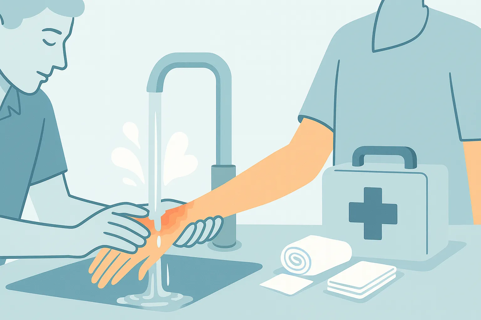 Các bước sơ cấp cứu nạn nhân tai nạn bỏng được thực hiện ra sao?