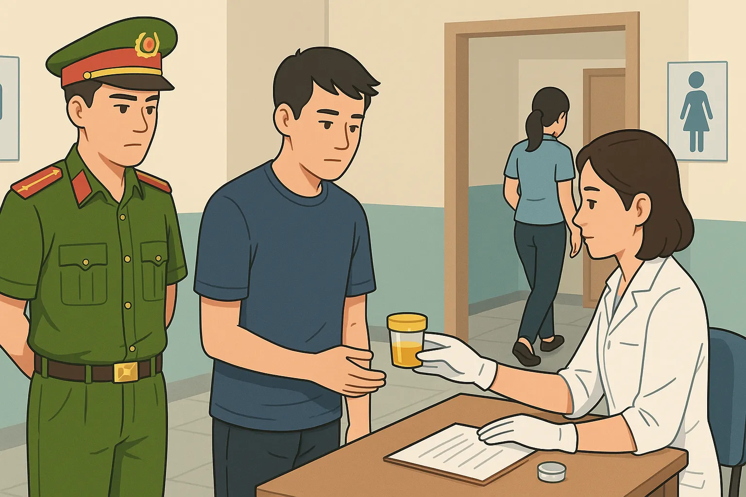 Việc lấy mẫu xét nghiệm chất ma túy trong cơ thể được thực hiện ra sao?