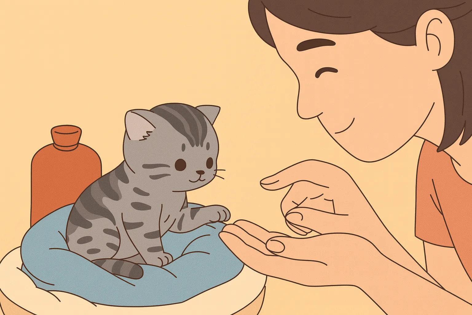 Hướng dẫn chăm sóc mèo con  dưới 3 tuần tuổi mất mẹ