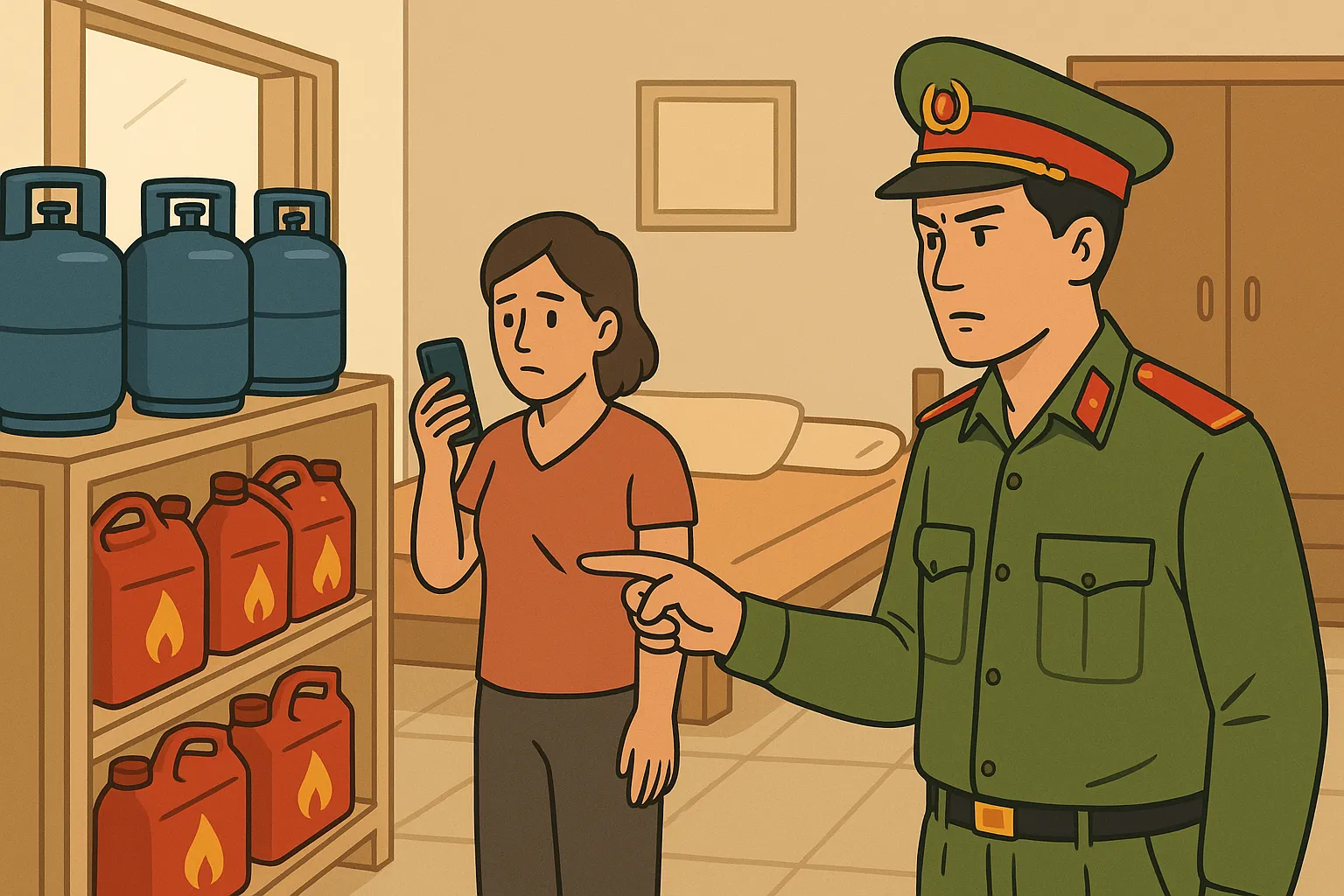 Nhà ở kết hợp kinh doanh hàng hóa dễ cháy nổ cần đáp ứng điều kiện gì?