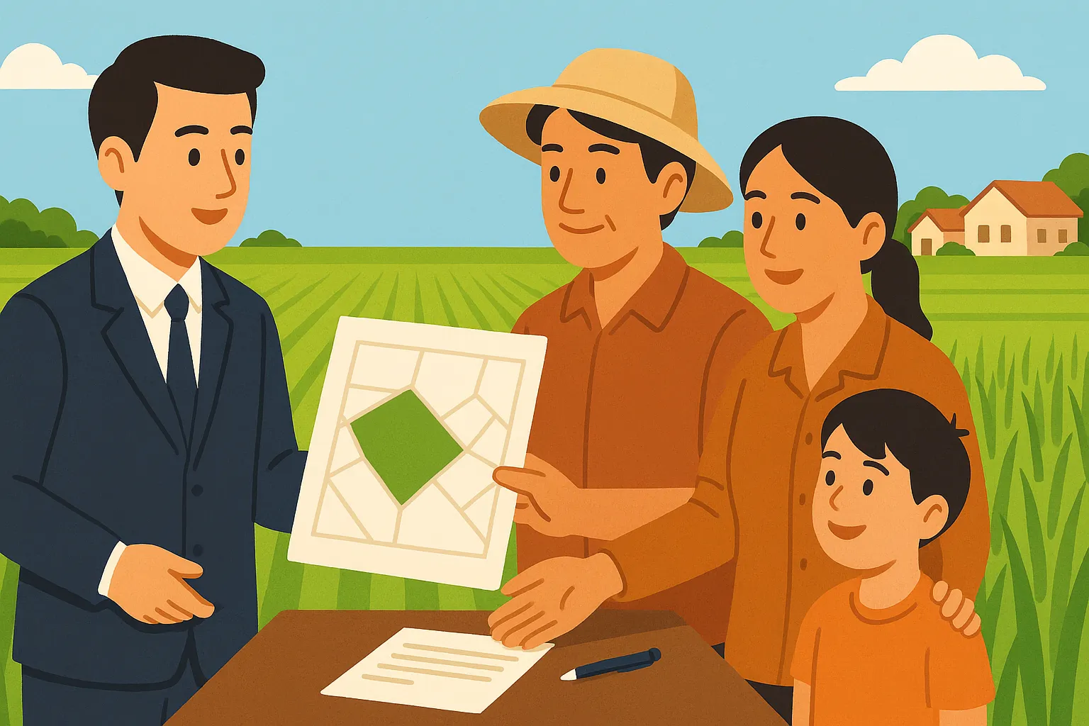 Đất nông nghiệp cấp cho hộ gia đình thì chia thừa kế như thế nào?