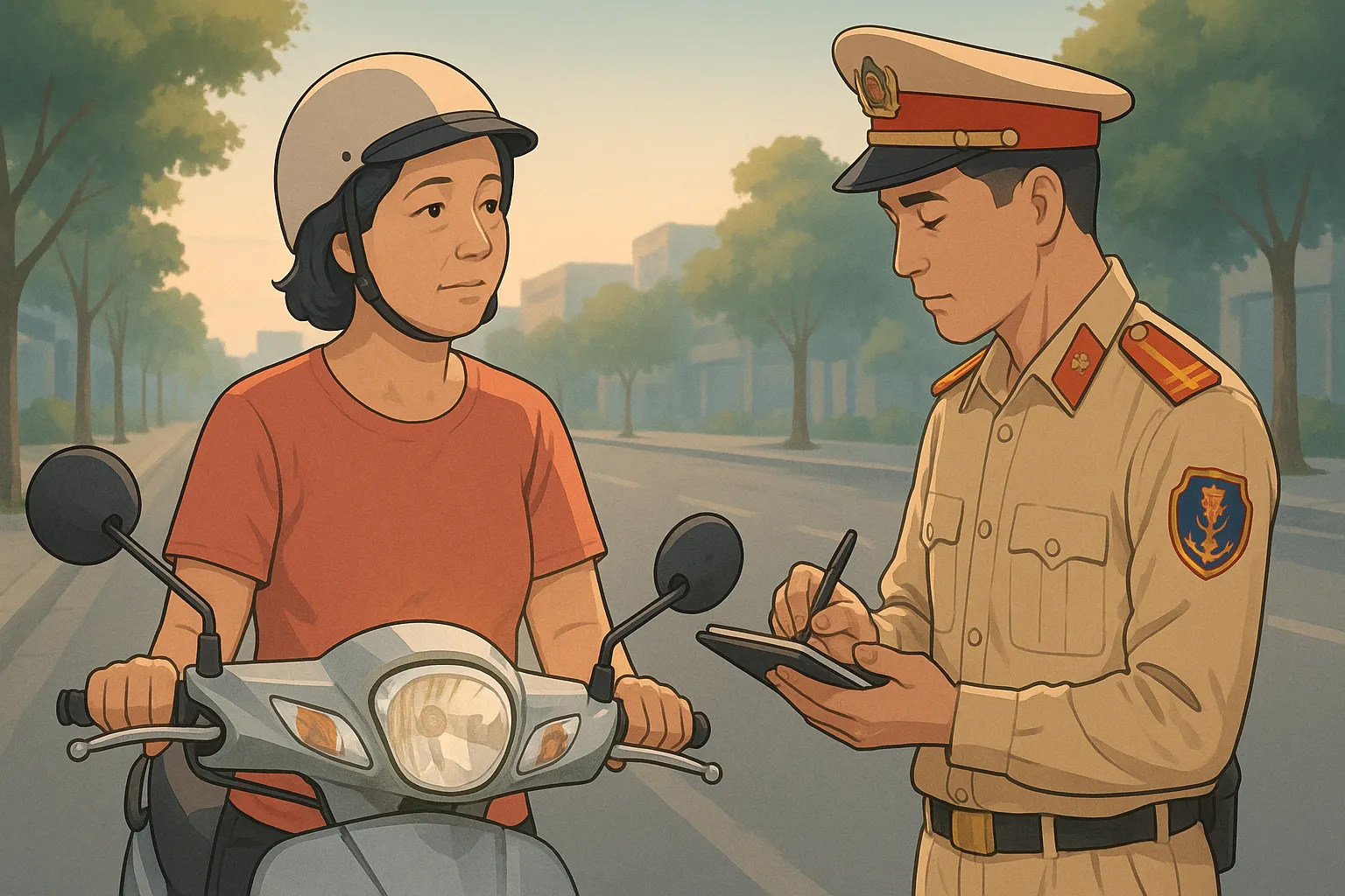 Độ đèn xe gắn máy có bị trừ điểm giấy phép lái xe không?