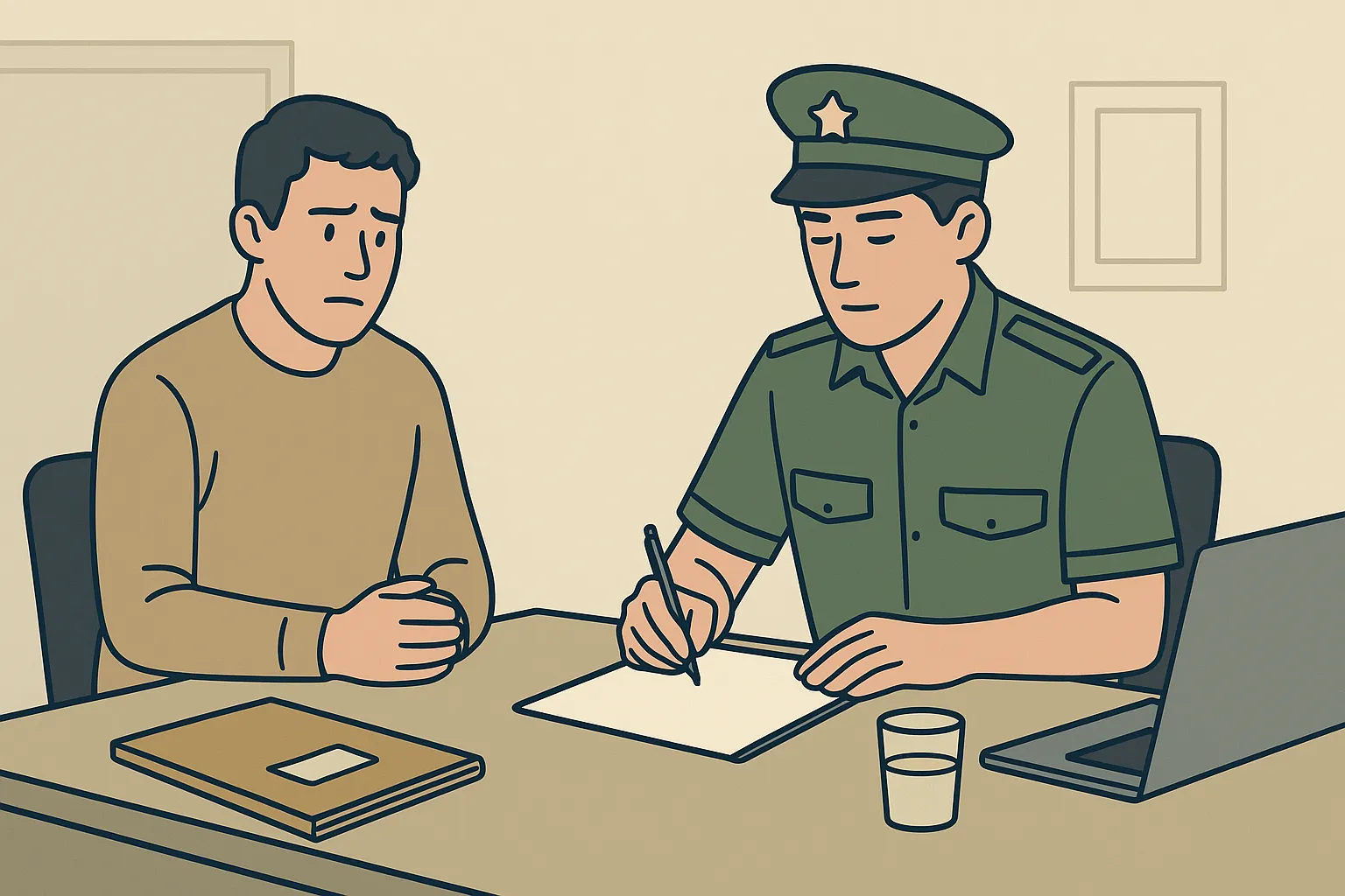 Khi người phạm tội đến đầu thú, cơ quan tiếp nhận phải làm những thủ tục gì?