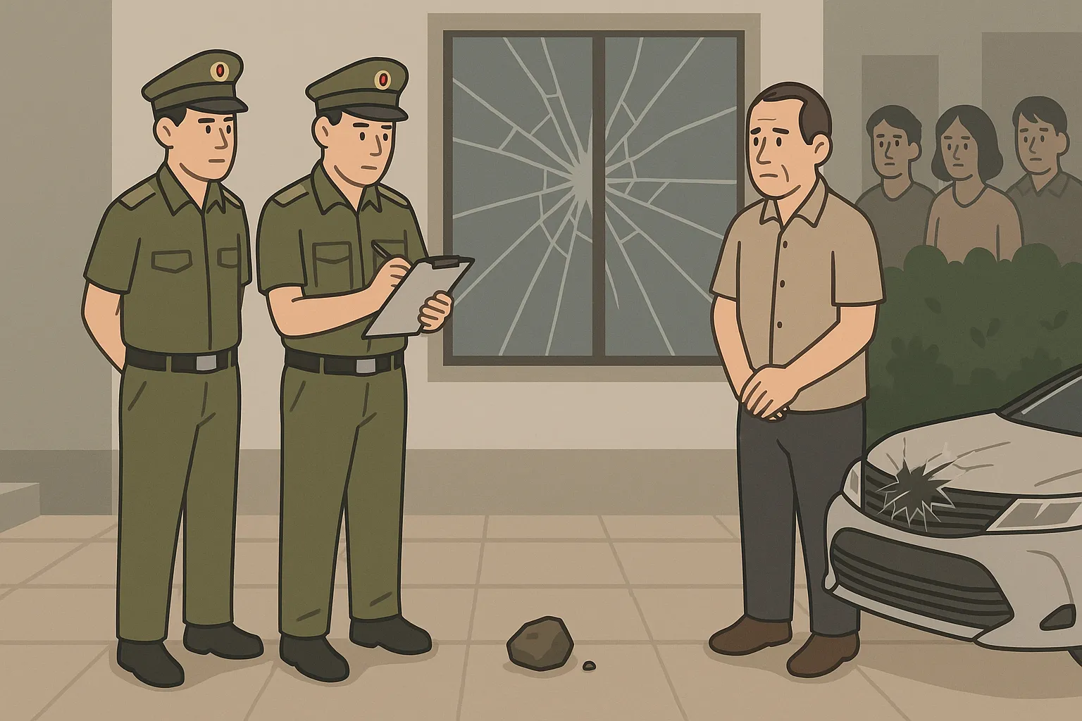 Hành vi ném đá vào nhà làm hư hỏng tài sản có bị truy cứu hình sự không?