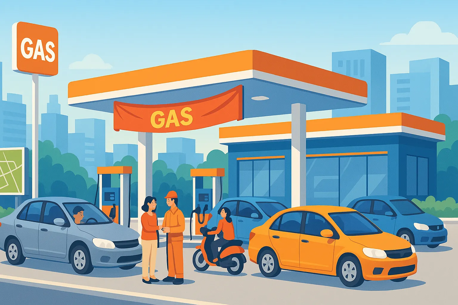 Các cột bơm xăng cho khách hàng gọi là trạm xăng hay cửa hàng xăng dầu?