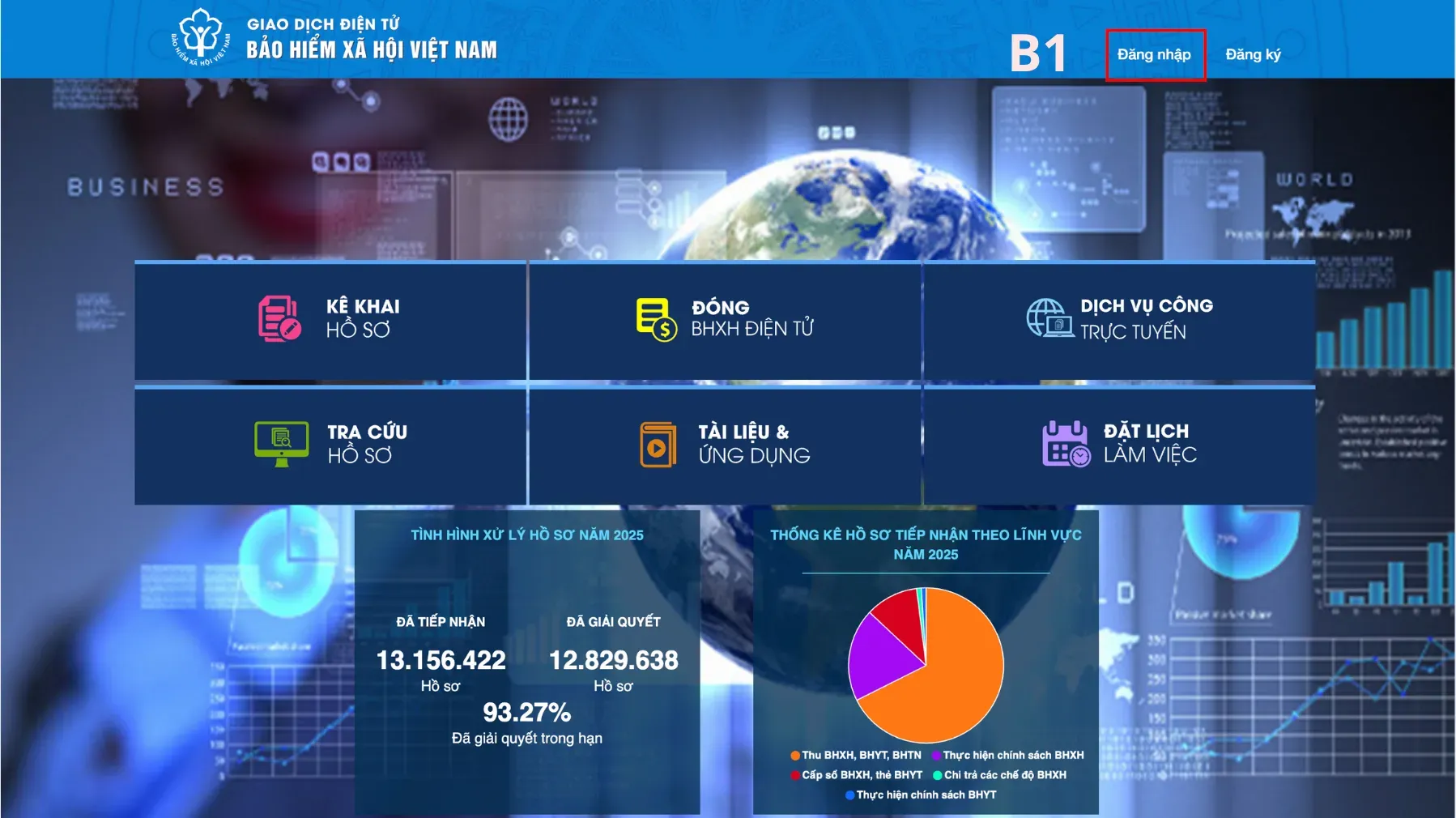 Bước 1. Truy cập vào hệ thống