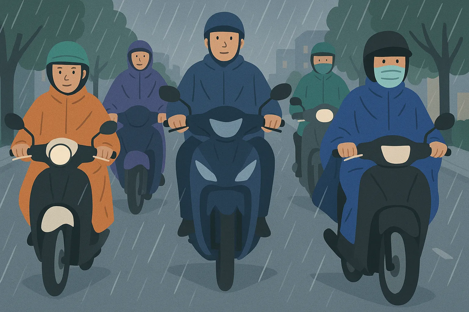 Đi làm trời mưa có được tăng lương không?