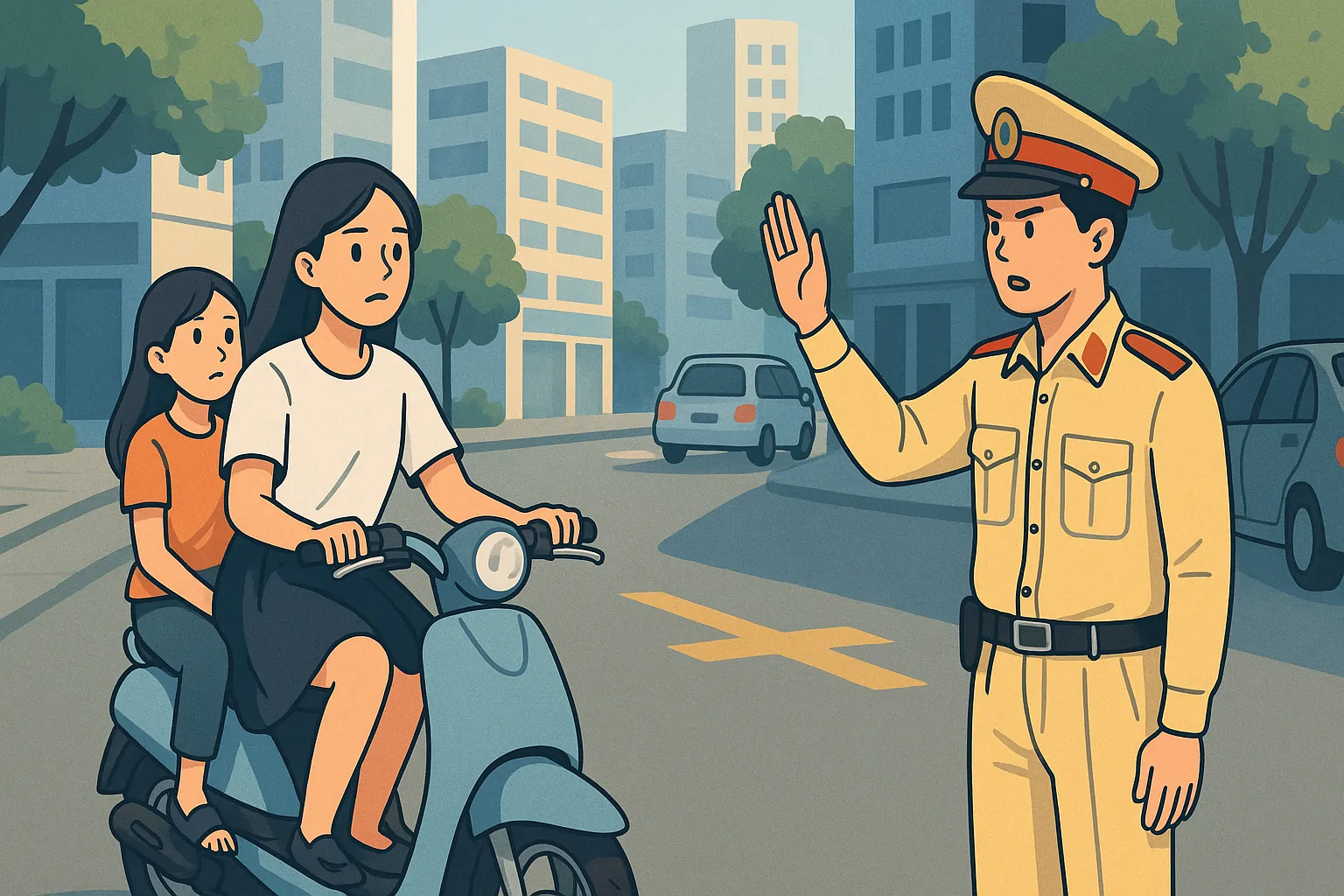 Ngồi sau xe đạp điện có bắt buộc đội mũ bảo hiểm không?