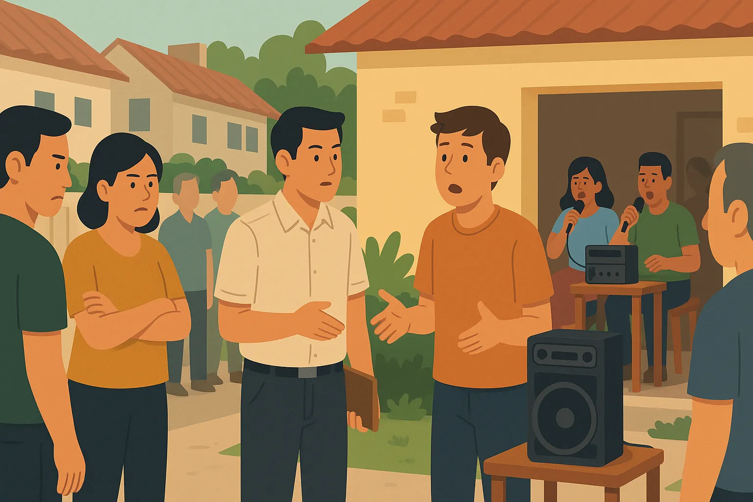 Chủ nhật mở nhạc lớn gây ồn ào hàng xóm có bị xử phạt không?