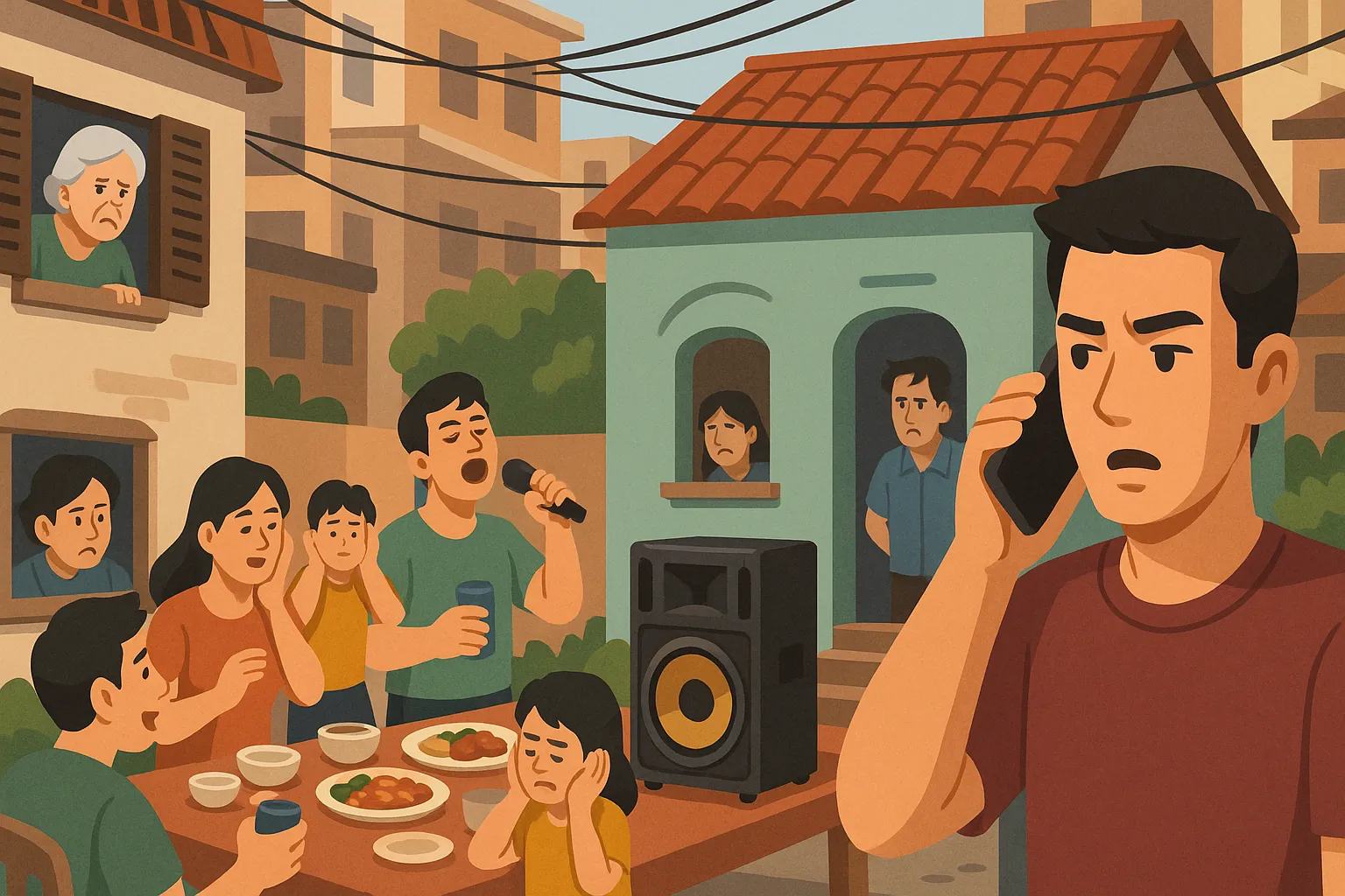 Chủ nhật mở nhạc lớn gây ồn ào hàng xóm có bị xử phạt không?