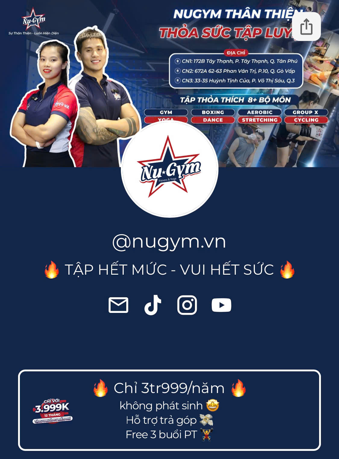 Nugym thu hút hội viên bằng gói tập dài hạn