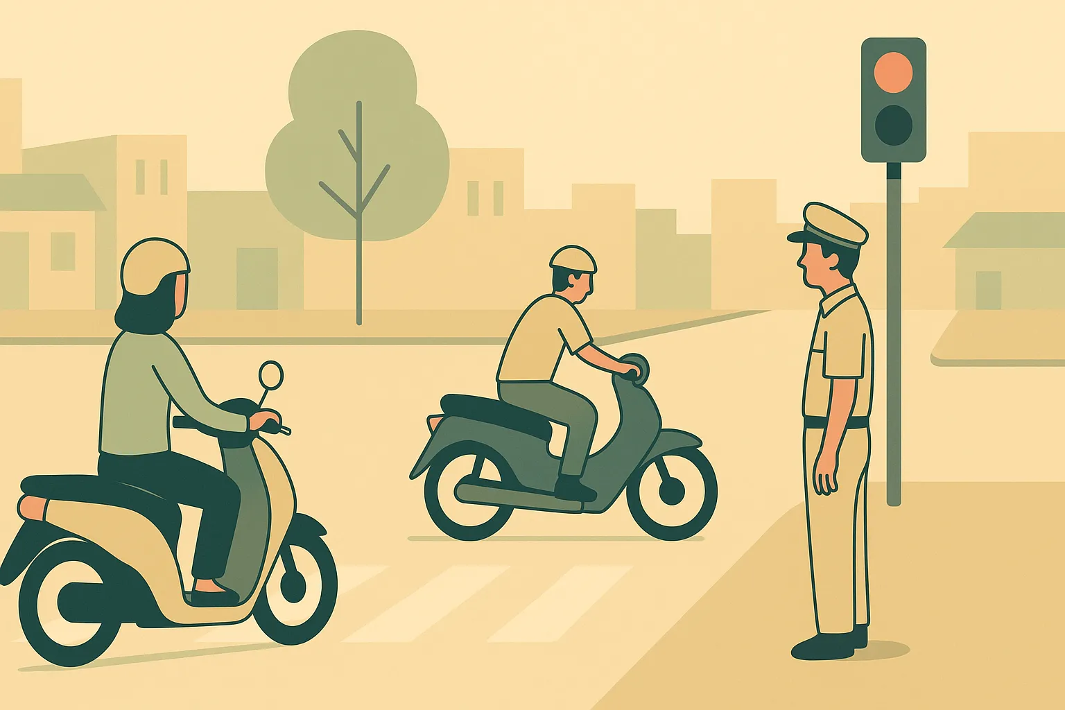 Rẽ phải khi đèn đỏ có vi phạm pháp luật không?