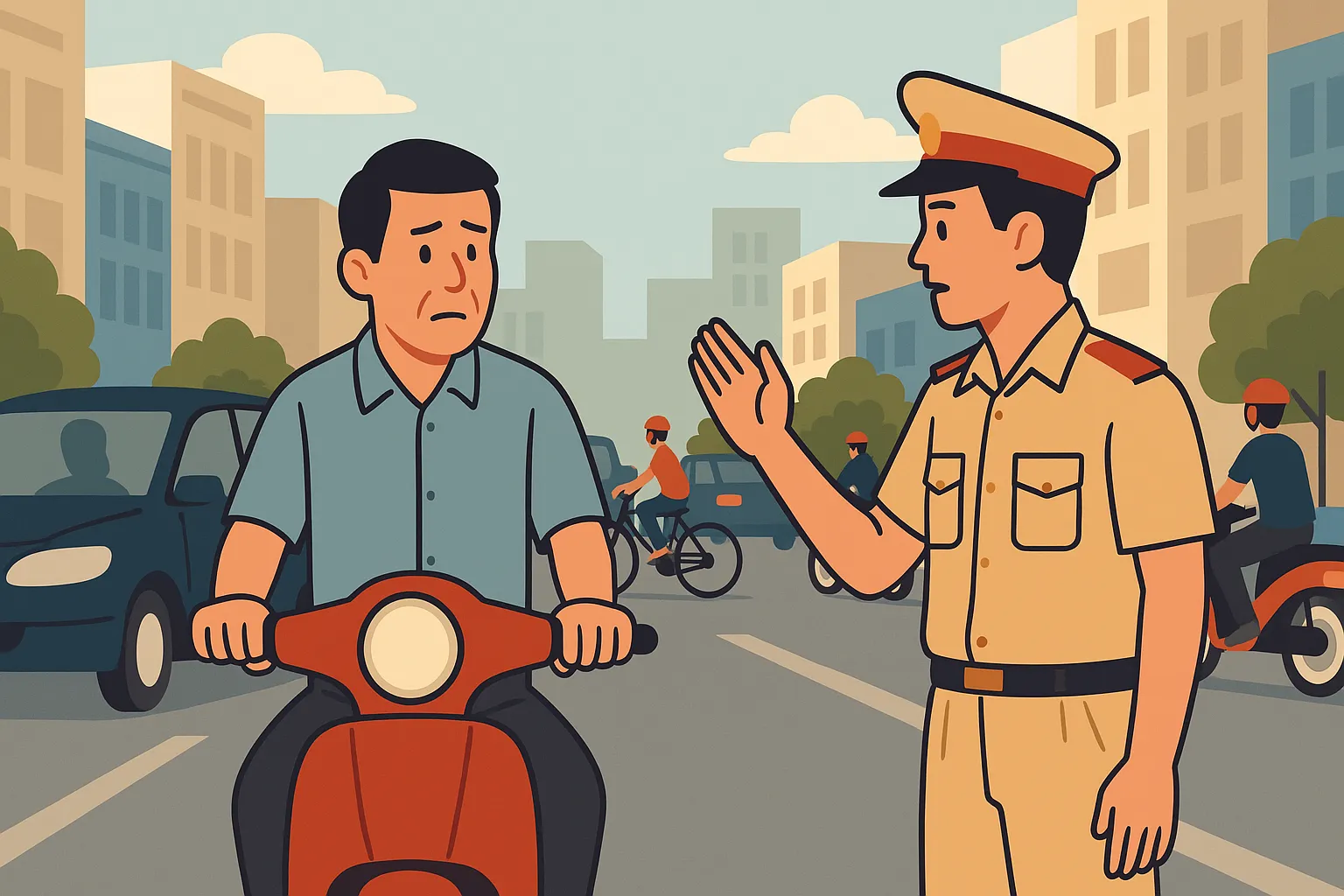 Tình huống giả định - Công dụng của gương chiếu hậu là gì?