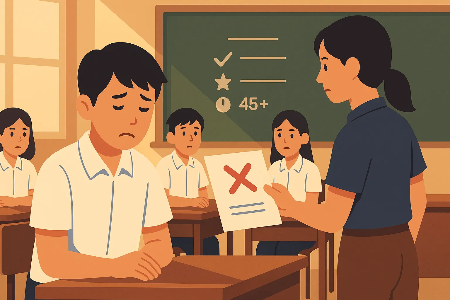 Học sinh trung học được ở lại lớp khi nào?