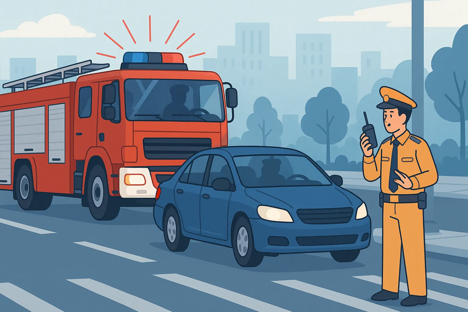 Ô tô không nhường đường cho xe ưu tiên bị xử lý như thế nào?