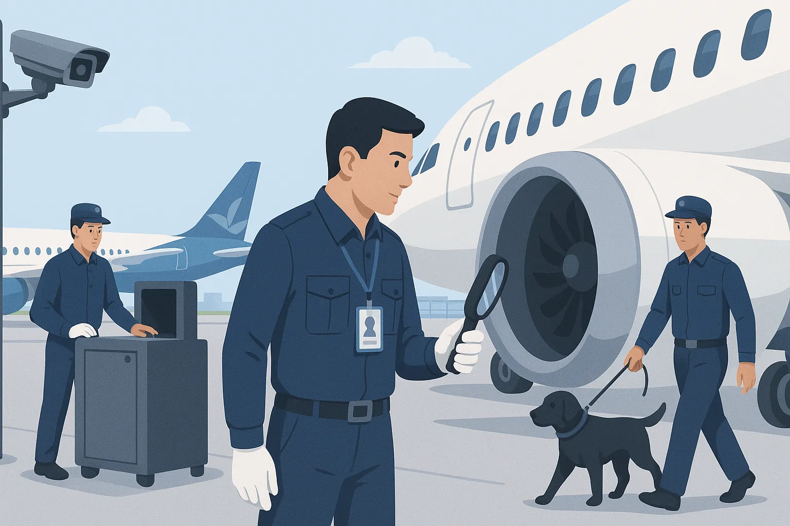 Kiểm tra an ninh hàng không tàu bay là gì?