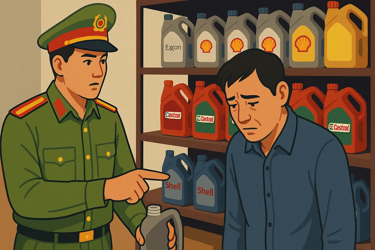 Buôn bán dầu nhớt giả dưới mức truy cứu hình sự bị xử phạt ra sao?