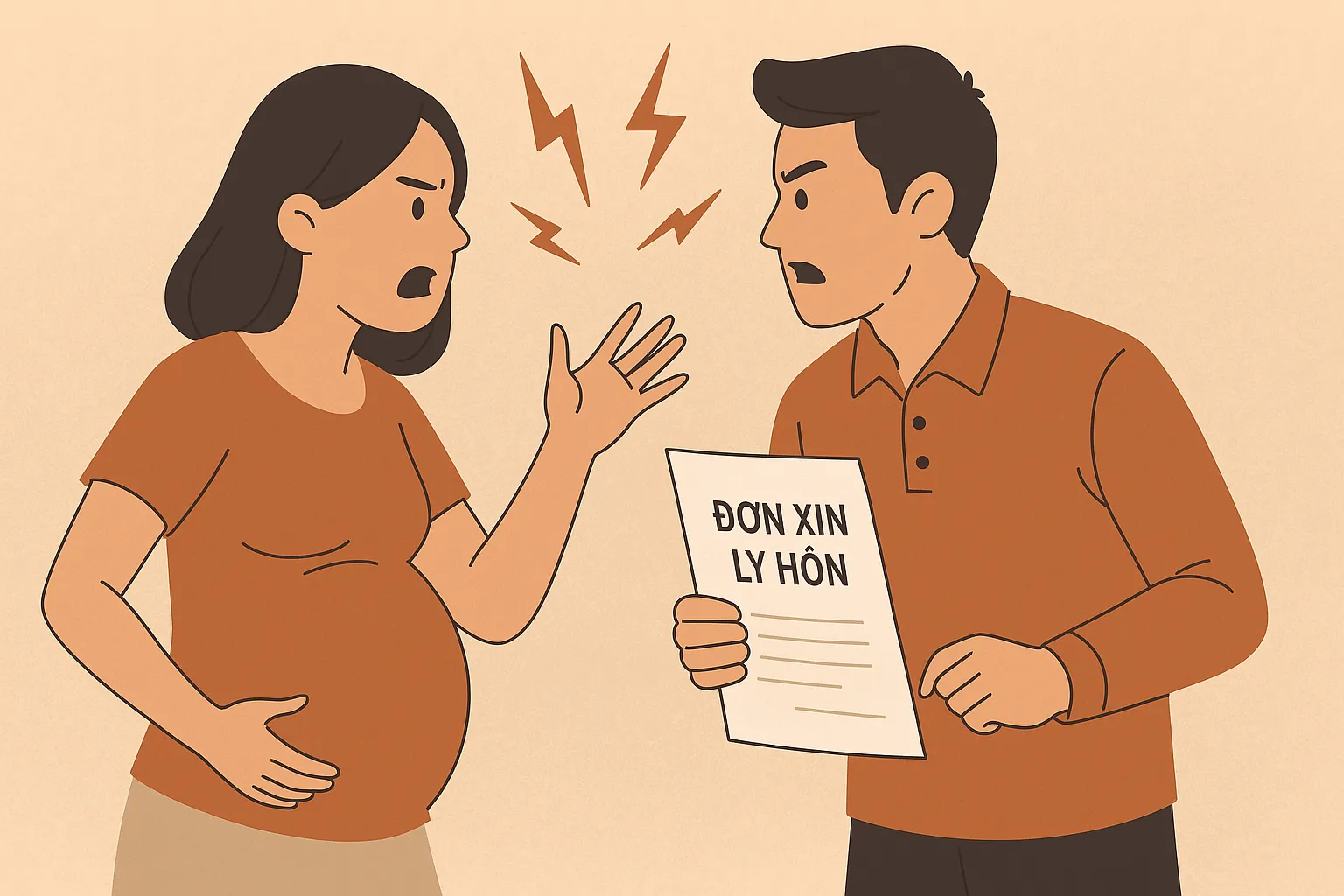Chồng có được ly hôn khi vợ đang mang thai con người khác?