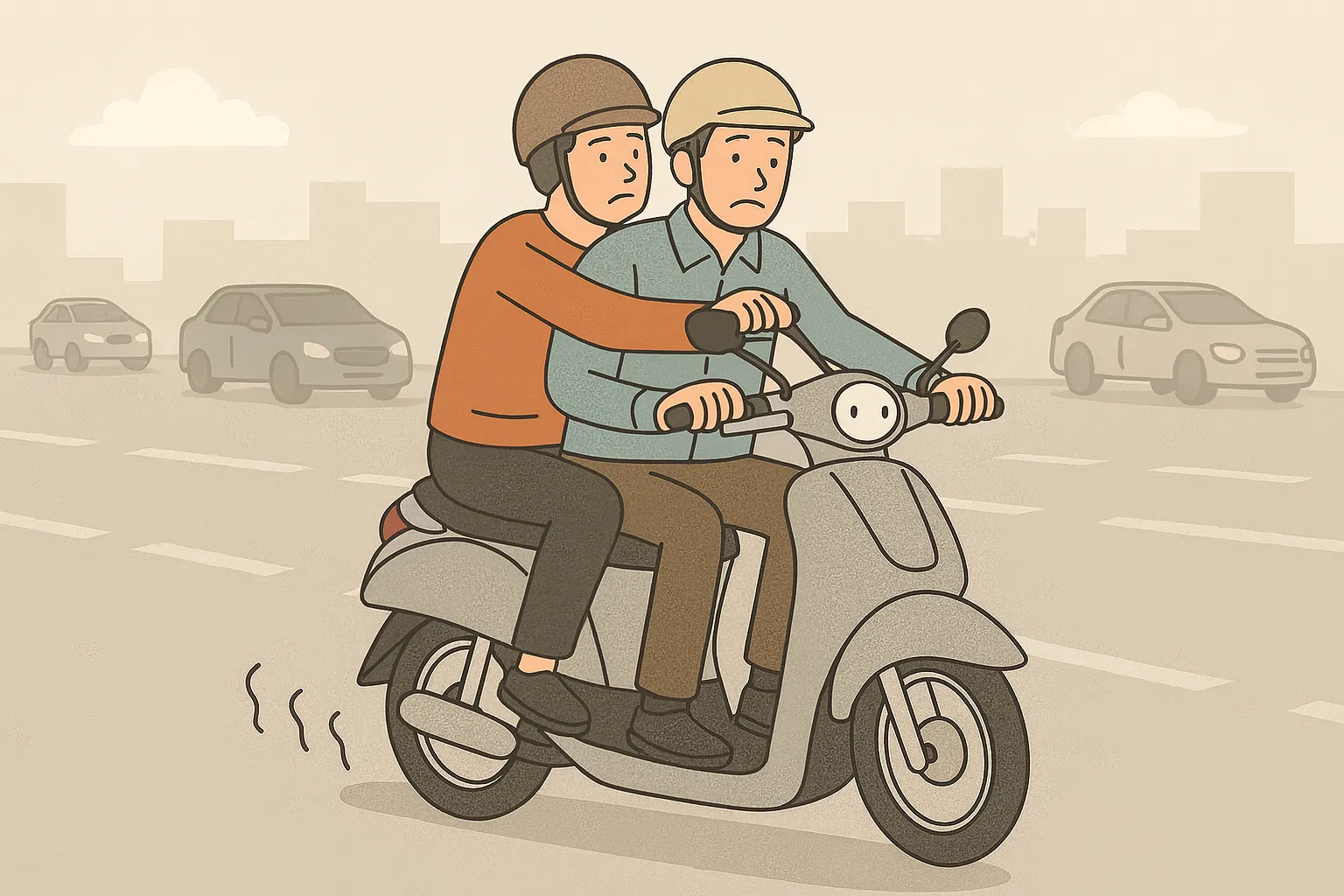 Ngồi phía sau vòng tay qua người phía trước để điều khiển xe máy bị phạt bao nhiêu tiền?