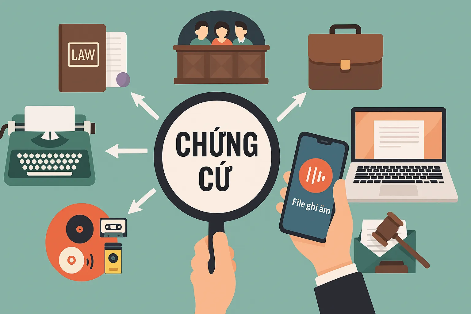 File ghi âm được xếp vào nguồn chứng cứ nào?