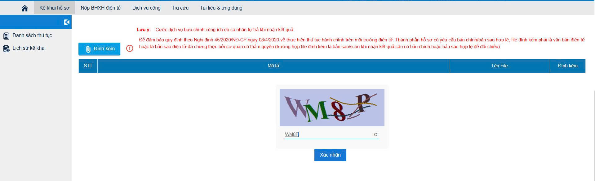 Bước 7. Xác thực và gửi hồ sơ