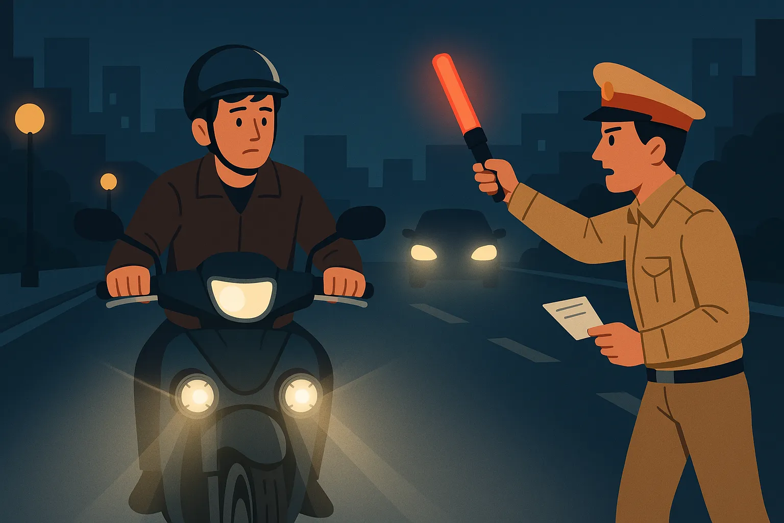 Tình huống giả định - Tự lắp đèn trợ sáng cho xe máy có vi phạm luật không?