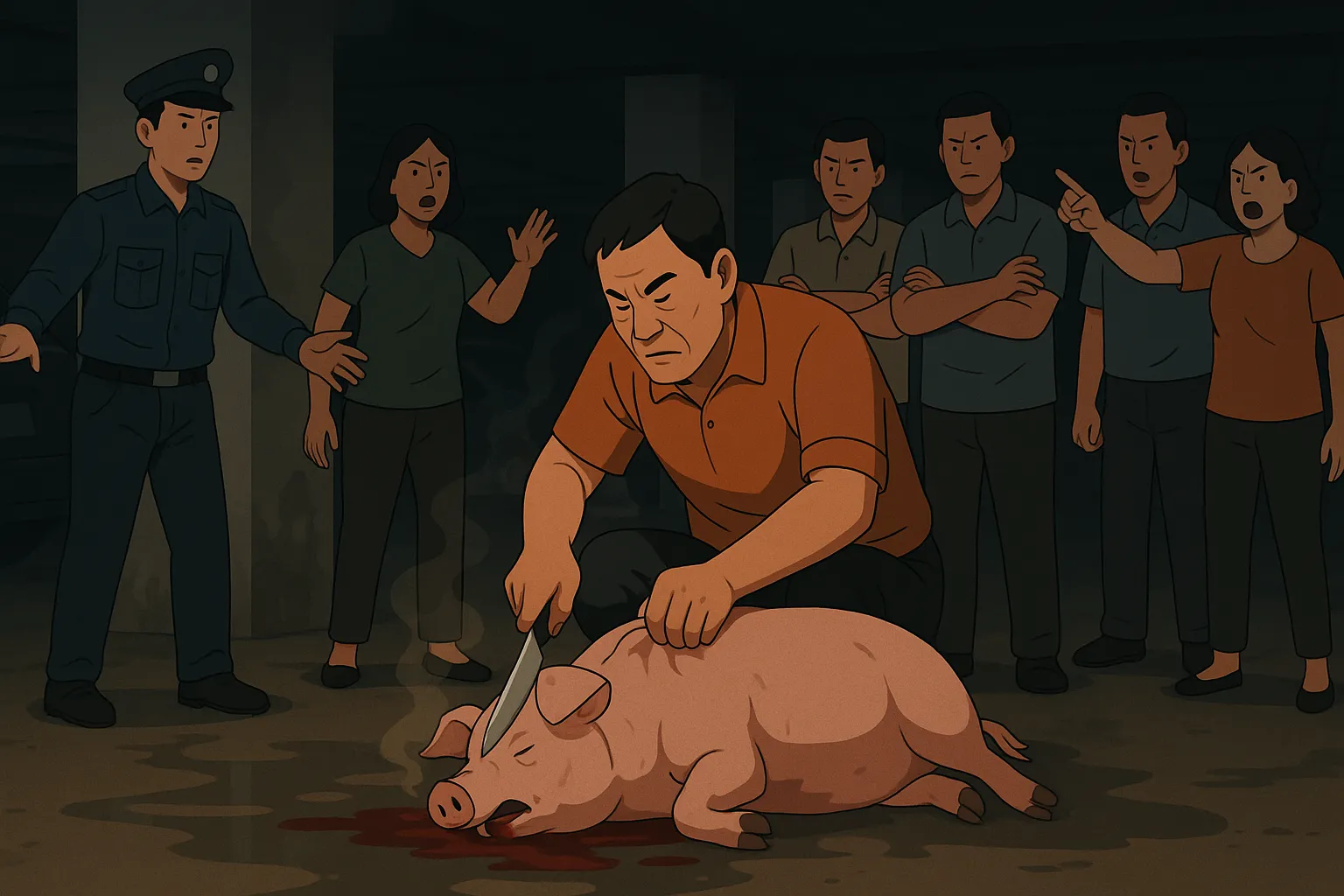 Giết mổ gia súc trong khu vực nhà chung cư có bị cấm không?