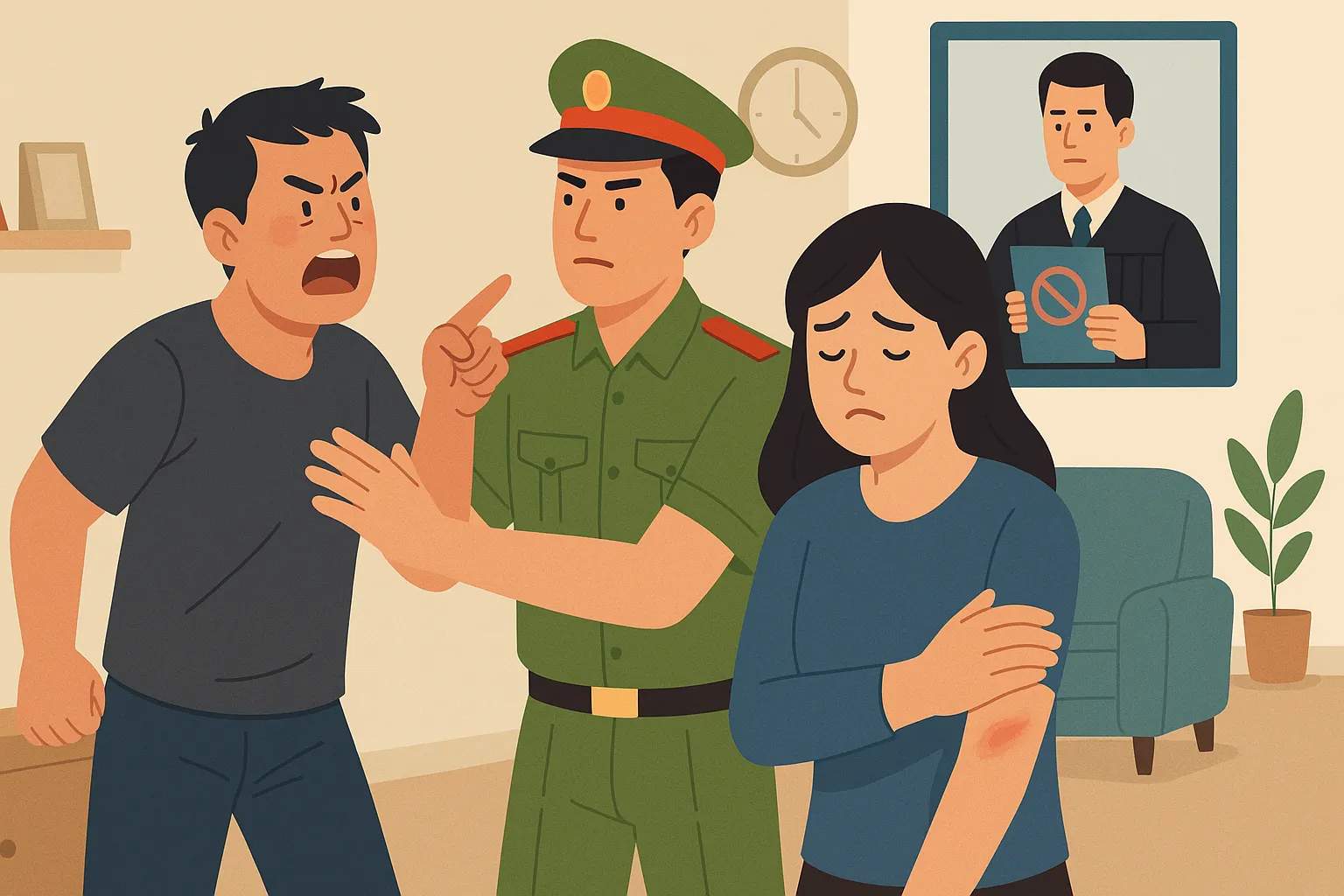 Người có hành vi bạo lực gia đình bị cấm tiếp xúc trong những trường hợp nào?
