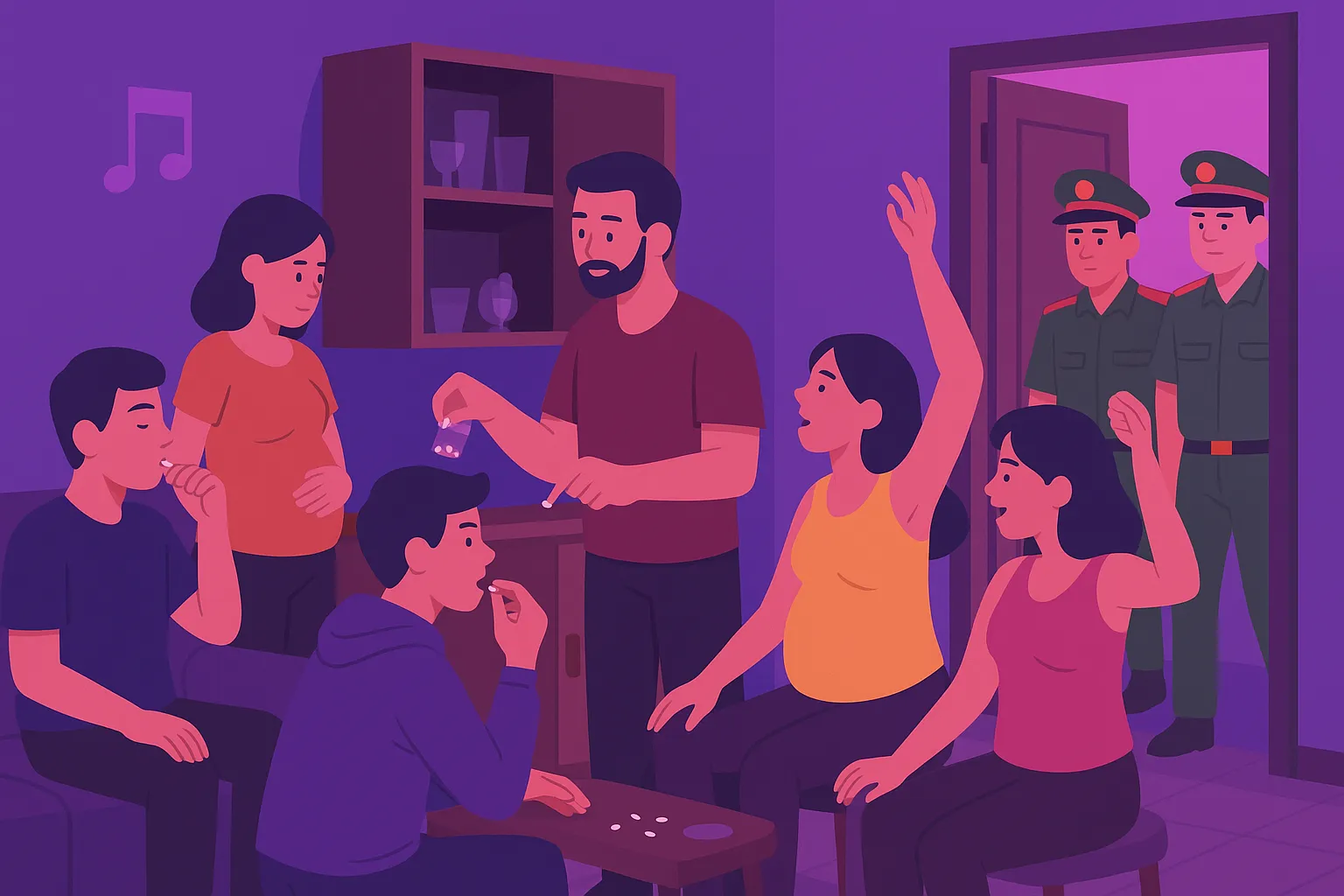 Tình huống giả định - Tổ chức sử dụng trái phép chất ma túy tại nhà có thể bị phạt tù bao nhiêu năm?