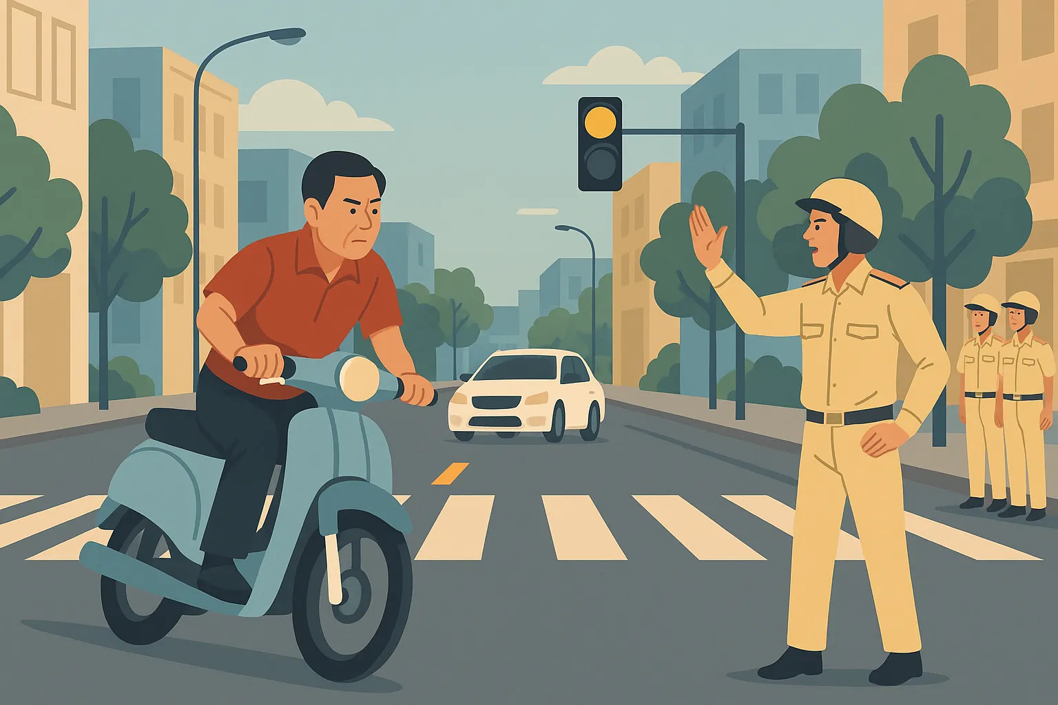 Vượt đèn vàng có bị xem là vi phạm pháp luật không?