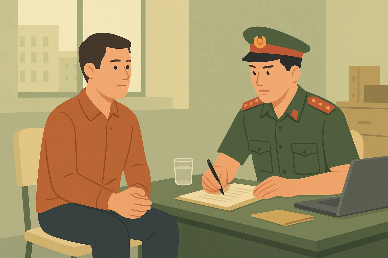 Khi người phạm tội đến đầu thú, cơ quan tiếp nhận phải làm những thủ tục gì?