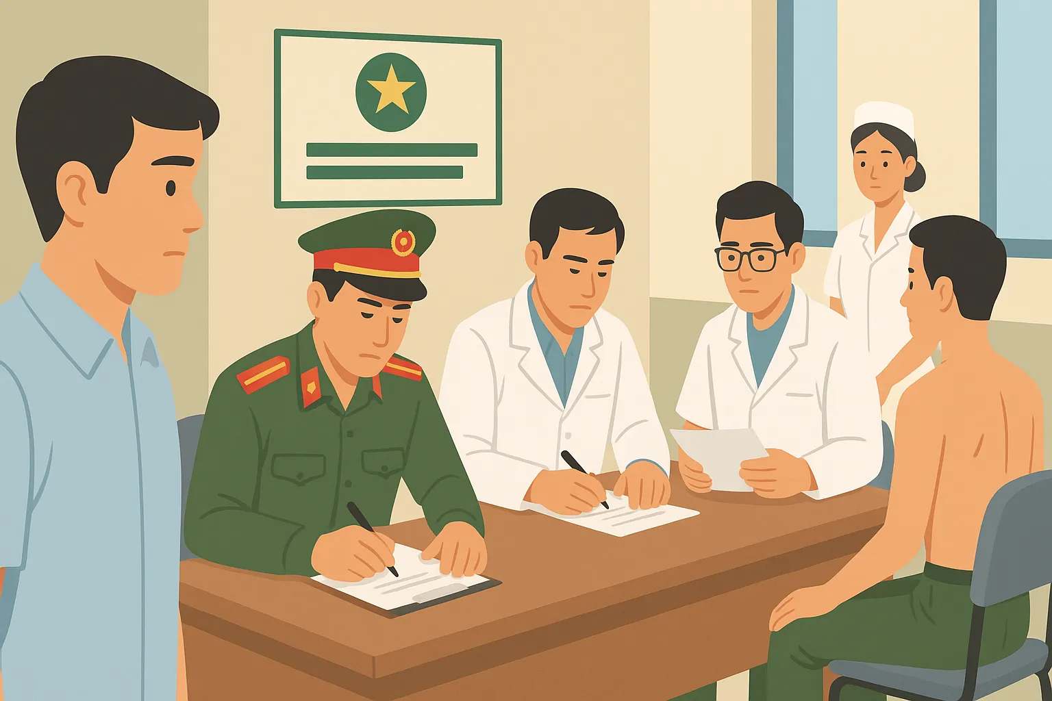 Đến trễ tại địa điểm khám sức khỏe nghĩa vụ quân sự có bị phạt không?