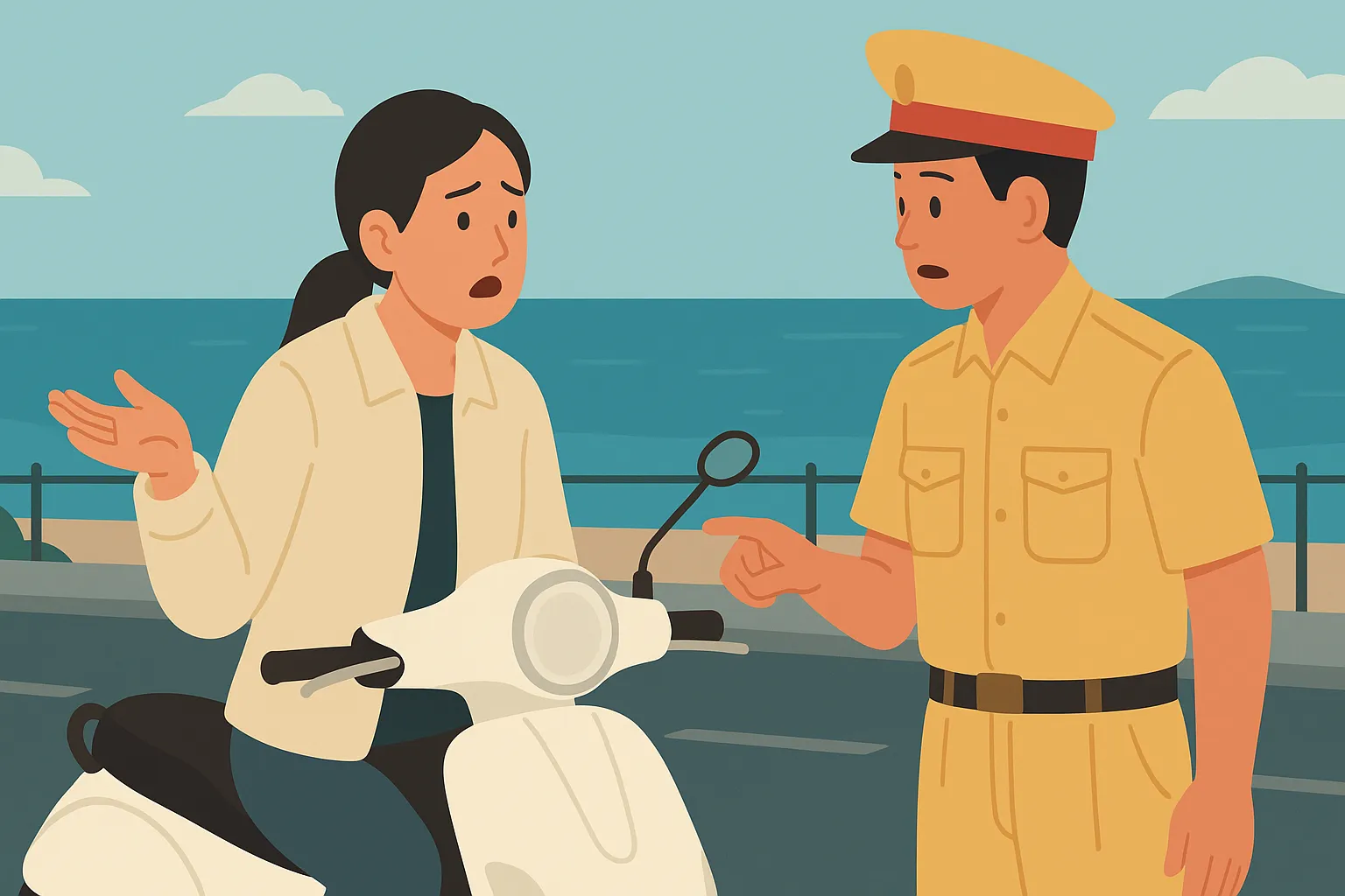 Tình huống giả định - Diện tích bề mặt phản xạ của gương chiếu hậu được quy định ra sao?