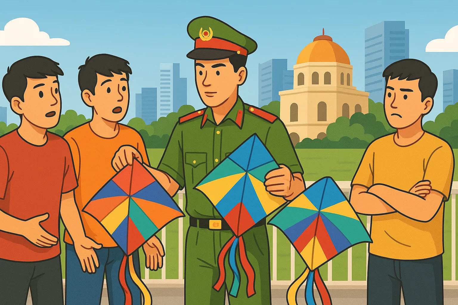 Hành vi thả diều ở khu vực cấm có bị tịch thu tang vật, phương tiện không?