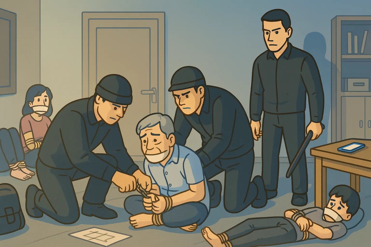 Từ khoảng 2h10 đến 3h - Trói, tra hỏi và sát hại các nạn nhân còn lại