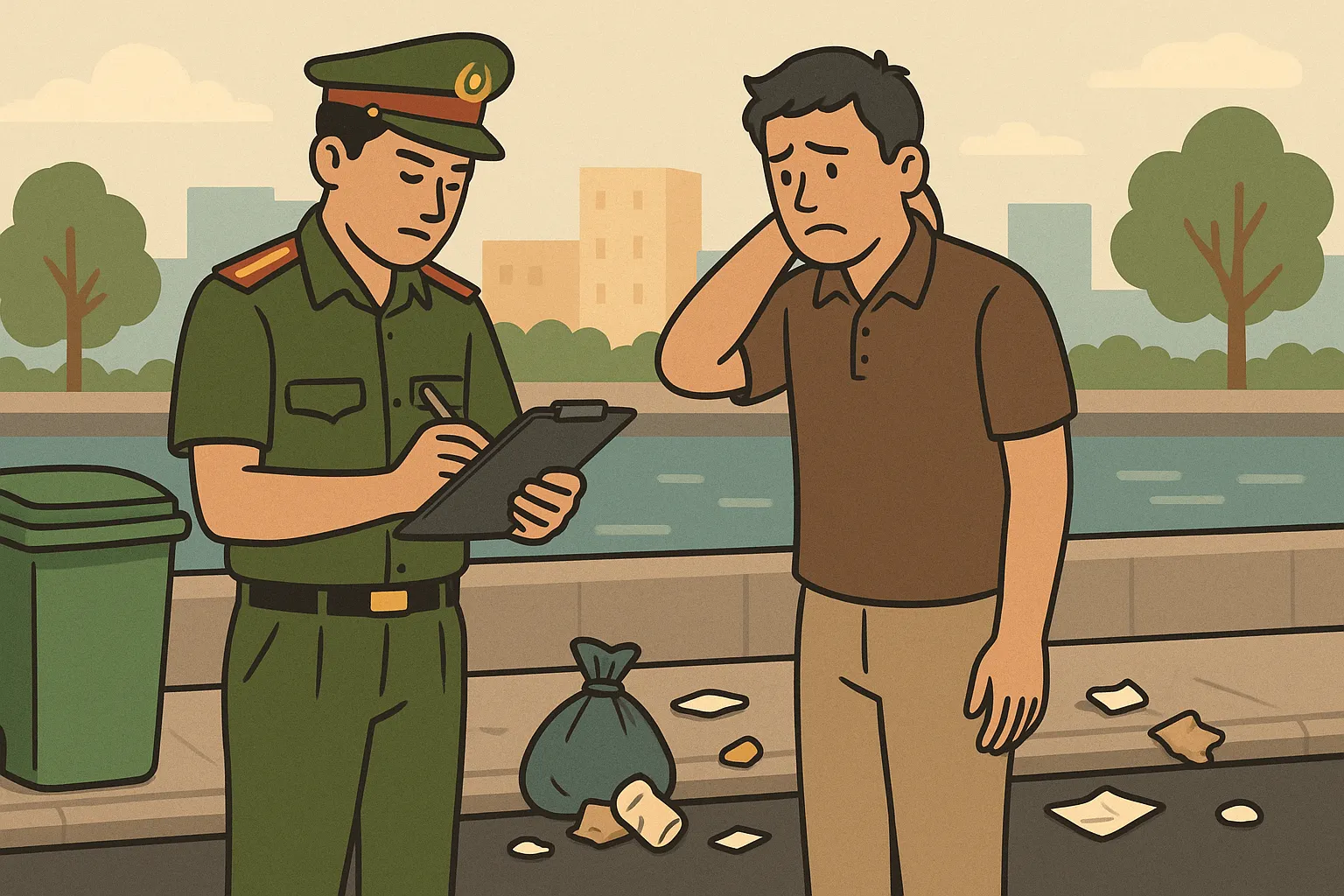 Xả rác bừa bãi nơi công cộng bị phạt bao nhiêu tiền?