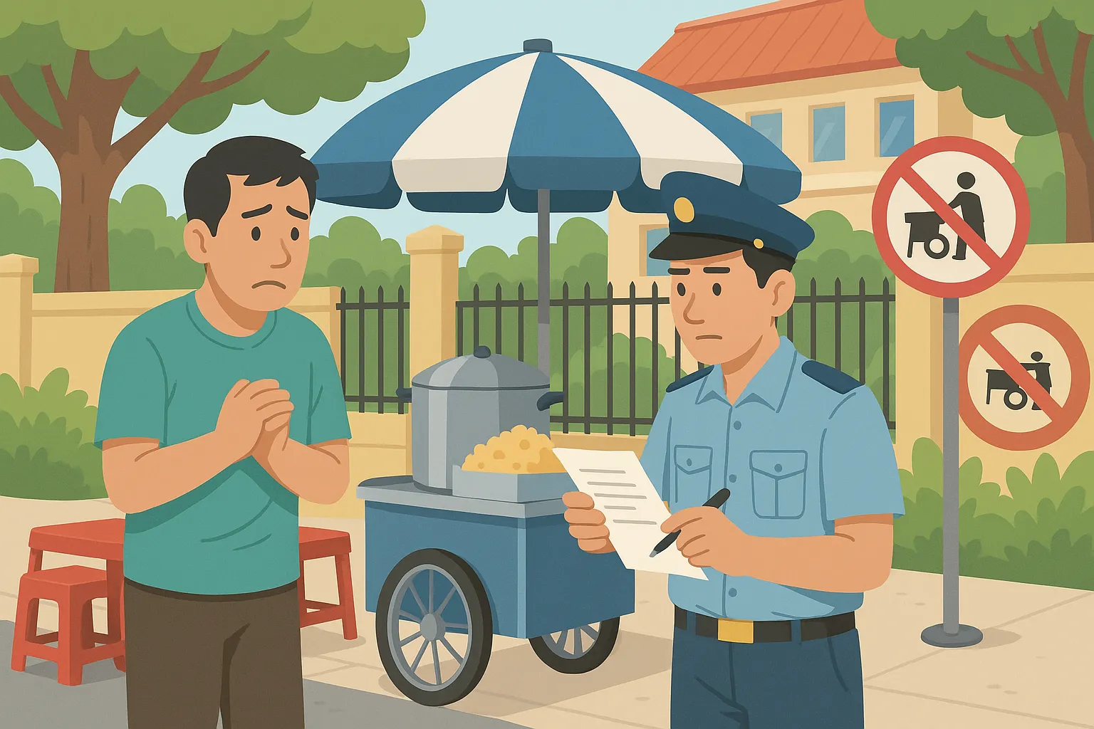 Bán hàng rong trên vỉa hè có bị xử phạt hành chính không?