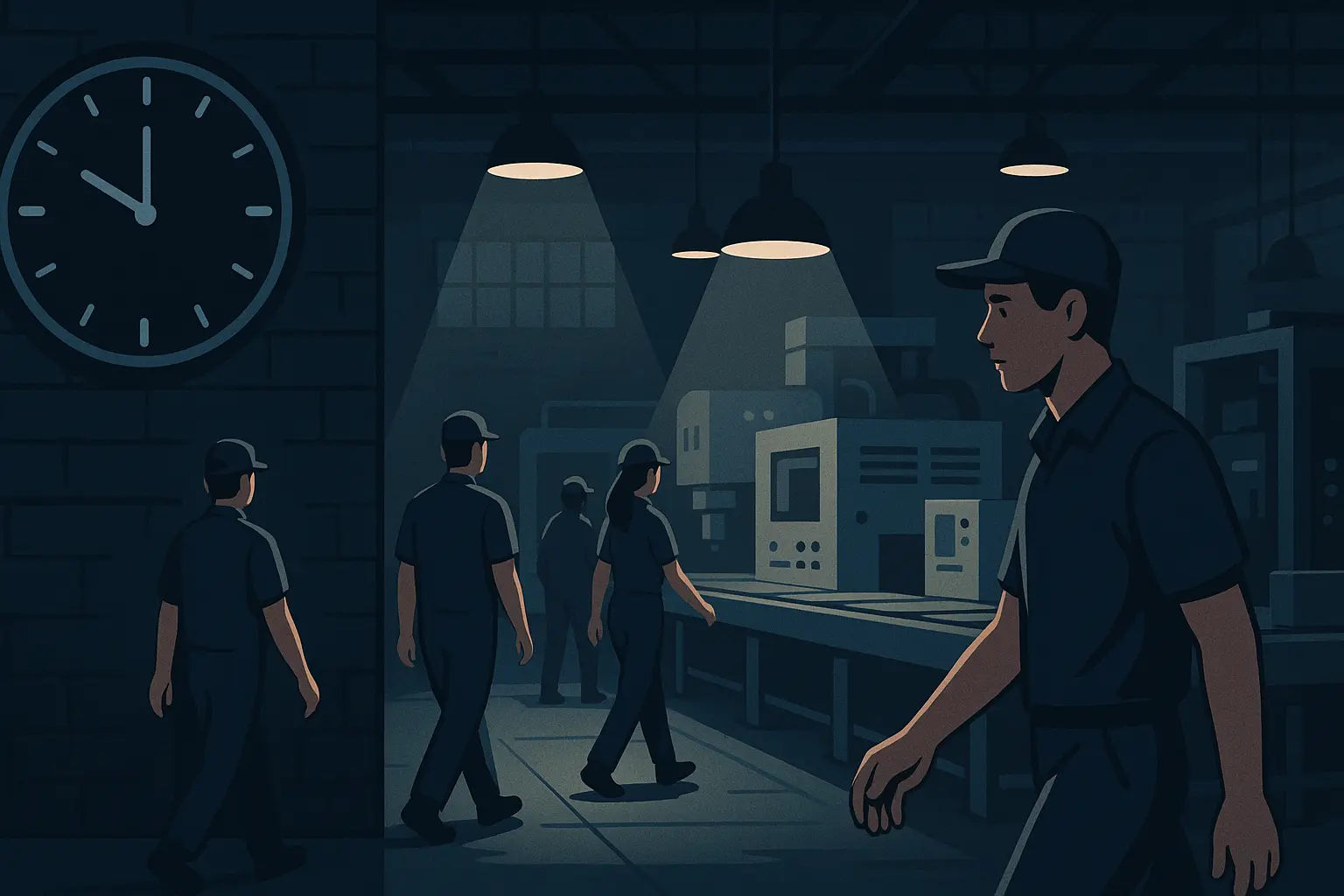 1. Giờ làm việc ban đêm là từ mấy giờ đến mấy giờ?